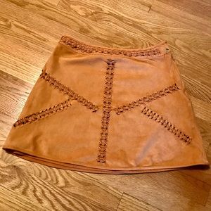 H&M suede mini skirt
